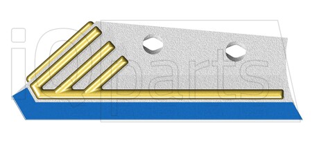 [CK300002VDH] Reja de Rasette KUHN 631103VDH L 12MM LH DIAMOND / HARDFACE Diamant